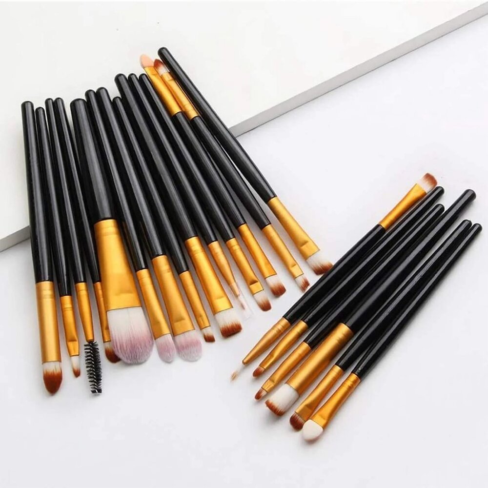Beonon Makeup Brush Set 20 PCS – Foundation, Eyeshadow, Blending - Blackgold